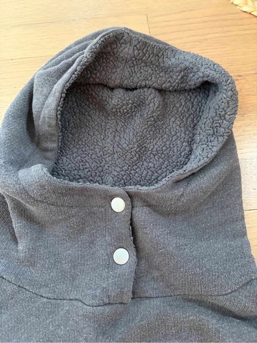 ALO Yoga Women’s Hooded Crewneck Sweater - Charcoal Brown/grey